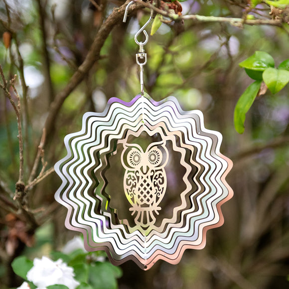 3D Owl Wind Spinner
