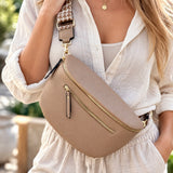 Gold Zipper Cross Body Bum Bag