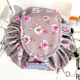 Lay-Flat Drawstring Makeup Bag