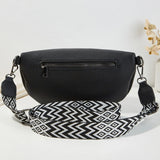 Litchi Embossed - Black Cross Body Bum Bag