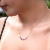 Perfect symphony - Charcoal and lilac Swarovski crystals  on silk