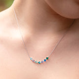 Shades of Blue Necklace - Swarovski Crystals