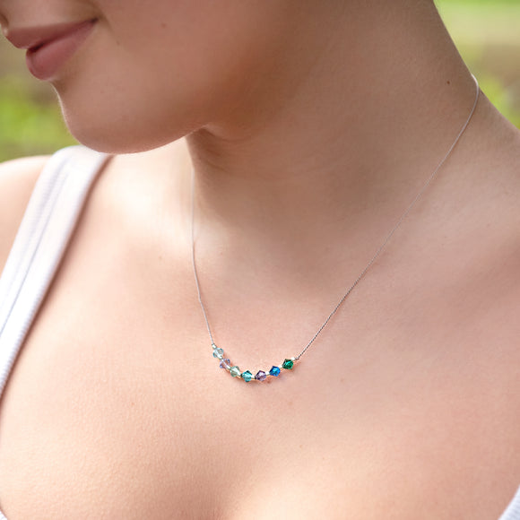 Shades of Blue Necklace - Swarovski Crystals