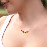 Shades of Green Necklace - Swarovski Crystals