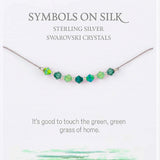 Shades of Green Necklace - Swarovski Crystals