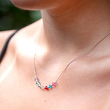 Summer Vibes - Mixed Swarovski crystals on silk