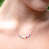 Summer Vibes - Mixed Swarovski crystals on silk