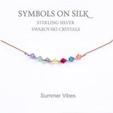 Summer Vibes - Mixed Swarovski crystals on silk