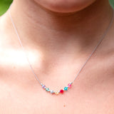 Summer Vibes - Mixed Swarovski crystals on silk