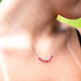 Sweets for my sweet - Pink Swarovski crystals - on silk