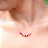 Sweets for my sweet - Pink Swarovski crystals - on silk