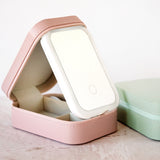 Travel Beauty Box with LED Mirror