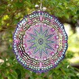 3D Vibrant Mandala Wind Spinner - 25cm
