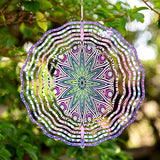3D Vibrant Mandala Wind Spinner - 25cm