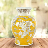 YELLOW BIRD VASE 23X16CM