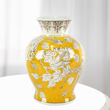 YELLOW BIRD VASE 23X16CM