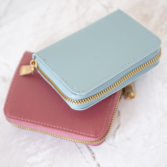 Classic Zip Around Card Holder Wallet
