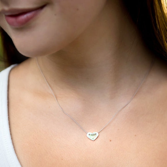 Contentment Heart Necklace - Sterling Silver - Tallula