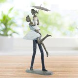 Lovers With Umbrella Figurine